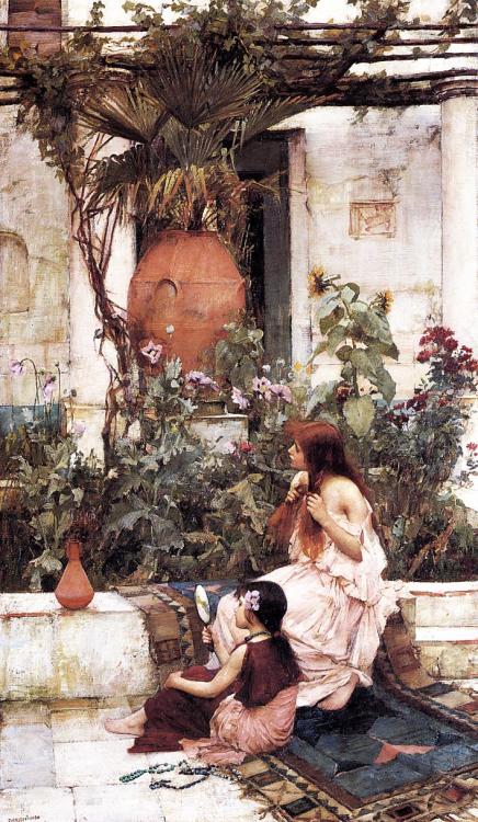 The Toilet (At Capri) by John William Waterhouse, 1889.