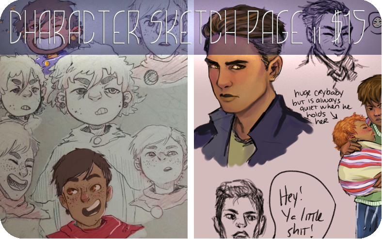 zeromylesperhour:  Hey! I need money so I’m opening - commissions!   Digital Sketches: