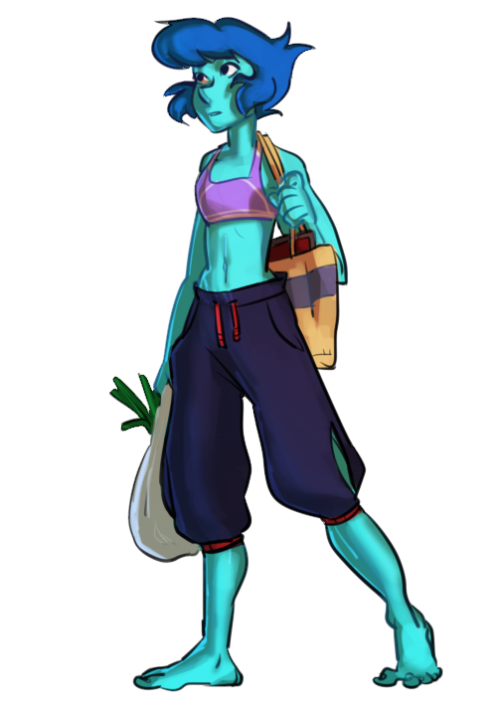 albrii:holy fuck i love drawing lapis in a sports bra