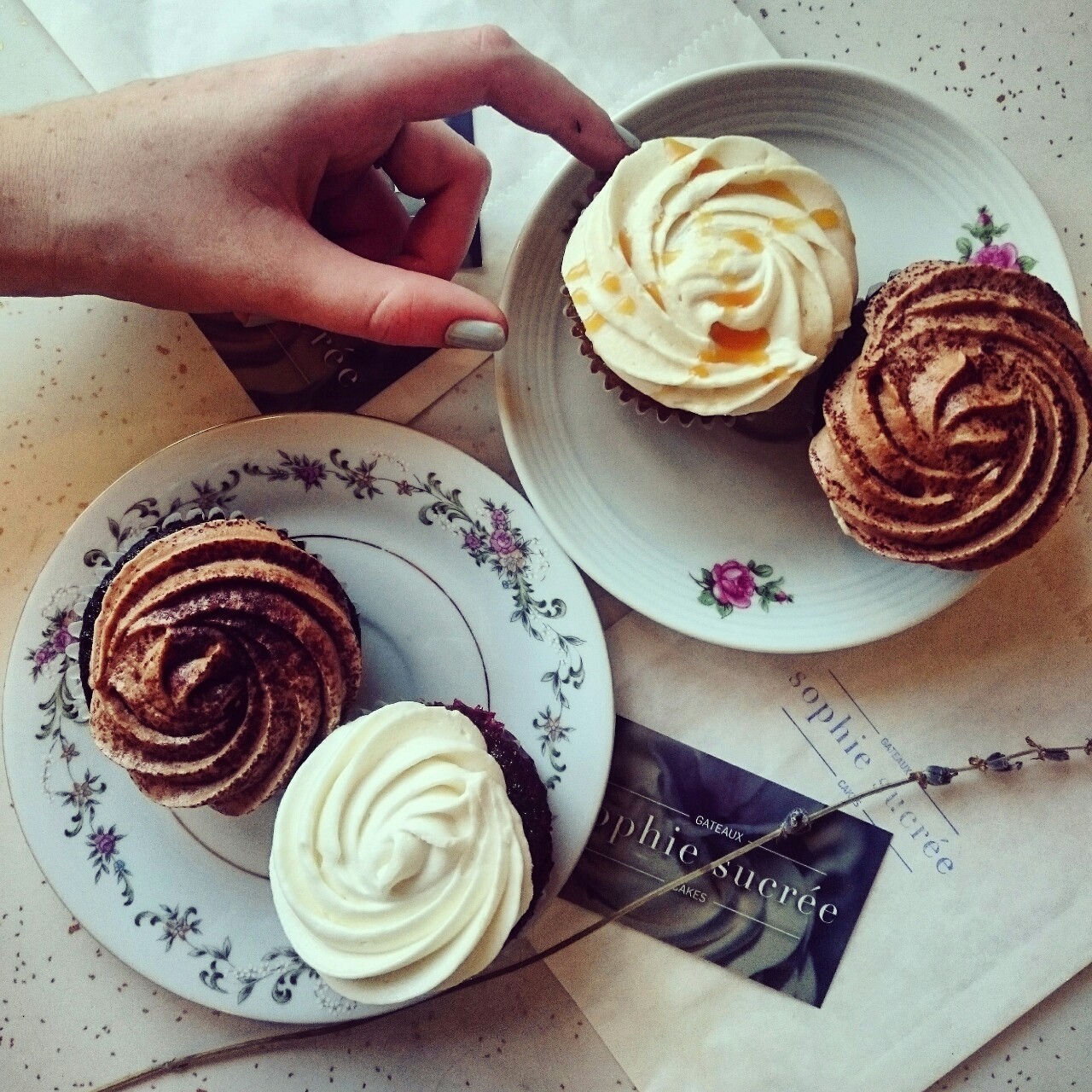 elephantsarevegan:  Cupcake date with juliette a few days ago at Sophie sucree in