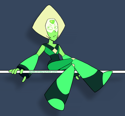 nebulajam:  death-limes:  she doesn’t have all day y’know ~~~ (i wanted to try replicating the show’s style, and peridot’s design is just so cool :3c)  Peridot 