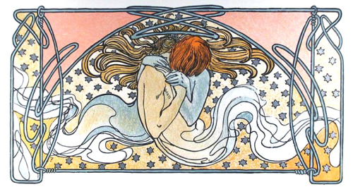 muchofmucha:  Alphonse Mucha - Kissing Mermaids