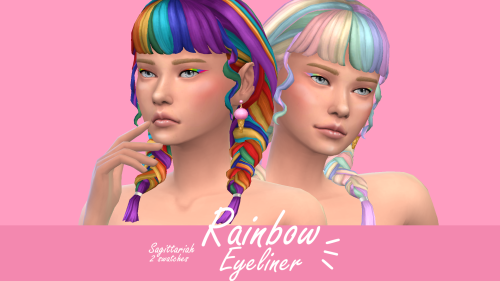 Rainbow Eyelinerbase game compatible2 swatchesproperly taggedenabled for all occultsdisabled for ran