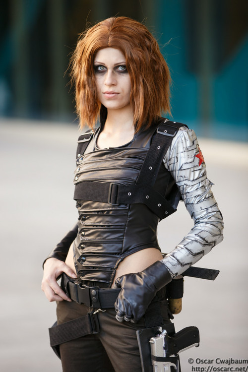 hotcosplaychicks:  Winter Soldier by ocwajbaum  Check out http://hotcosplaychicks.tumblr.com for more awesome cosplay