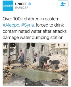 owlygem:  rallyforbernie: Aleppo is being besieged and bombed by Russian and Assad forces for days now. Their electricity and water supply are faltering, there’s 30 doctors for hundreds of millions of people, UN supplies are being held up because of