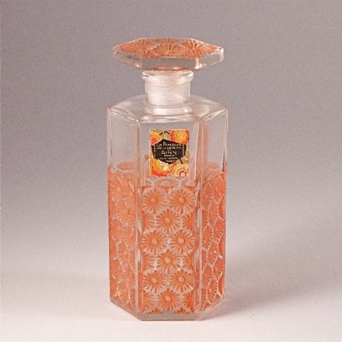 cair–paravel:1920s perfume bottles, ‘Lubin Enigma’by Viard, ‘Relief’ b