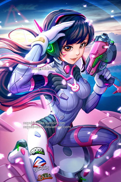 nayukidraws: Posting up one of my most recent artwork of D.Va from Overwatch in celebration of my online shop opening! >>> nayukidraws.tictail.com Online Store | Instagram | Twitter | Facebook  