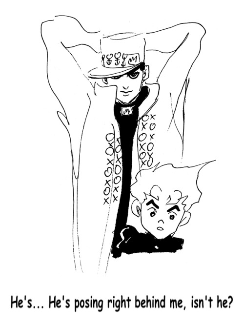 lolobizarreadventuresshatpost:Araki’s doodle always turn Koichi into a little creature and it&