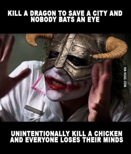 9gag:  Dragon VS. Chicken 