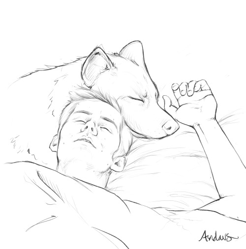 andavs:Will I ever stop drawing Sterek napping? Sources say no.