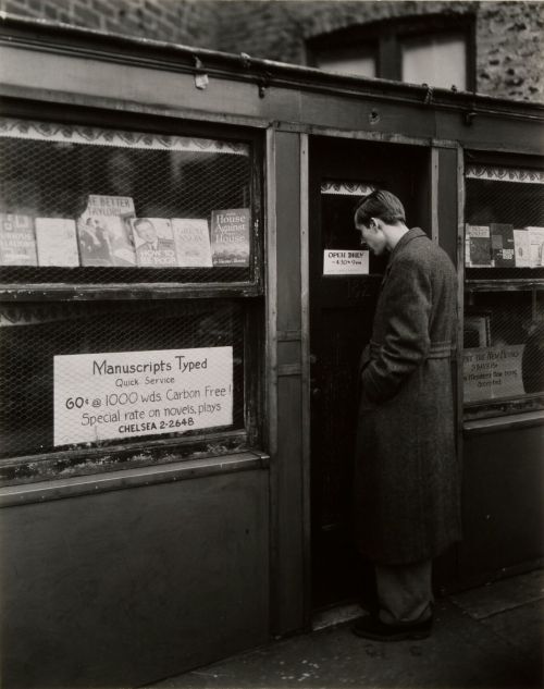 Berenice Abbott.  Bookshop, Greenwich Village, N. Y., 1948-1949.