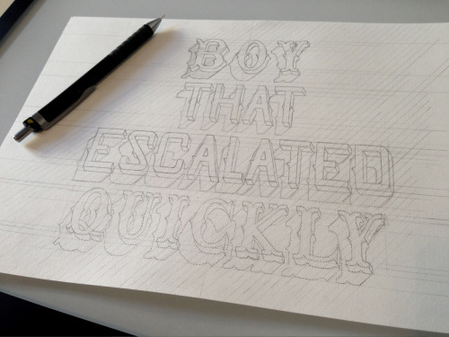 From sketch to final typography made out of 0.01mm dots by Xavier Casalta