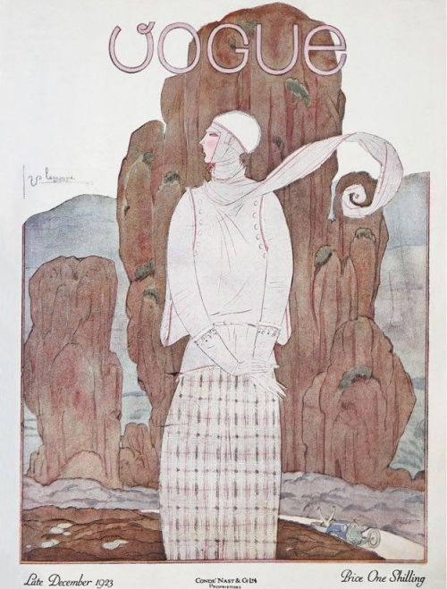 Vogue cover by Georges Lepape for December 1923