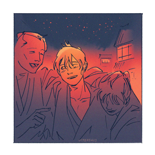 sketchytea: adventure - a night out in yoshiwaraday 4 for @historical-hetalia-week - 1700 A.D.