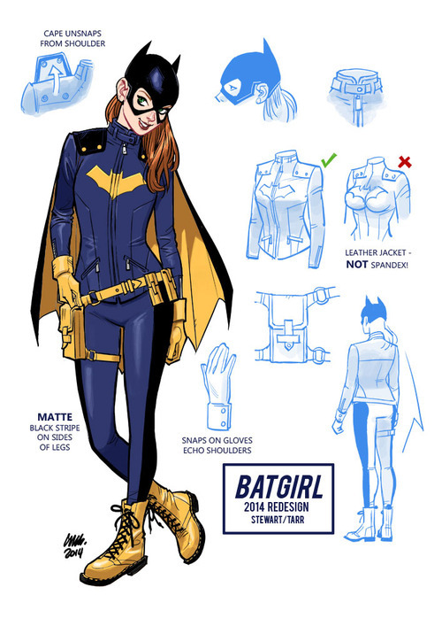 charactermodel:  Design Process of the new Batgirl Costume.via Burnside