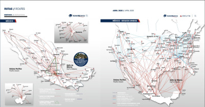 Aeromexico route map, 2020 The Aeromexico route ma - Tumbex