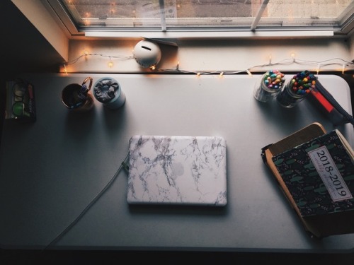 September 9, 2018 a birds eye view of my workspace this rainy morning.