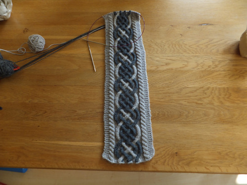 seejay-through-life:romeisruinedwearefinallyfree:yarnaddiction:stitcherywitchery:Intarsia Cabled Sca