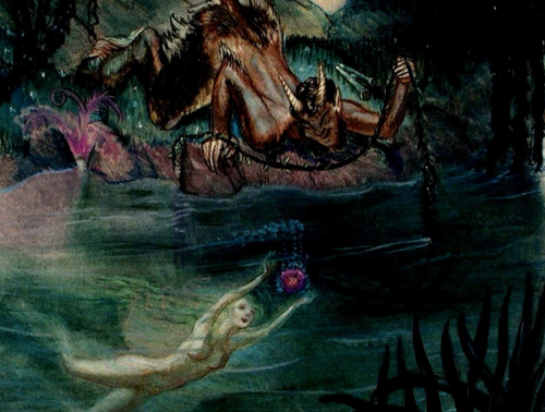 Concept art for Fantasia (1940) of the Naiads that was deleted from the final segment in The Pastora