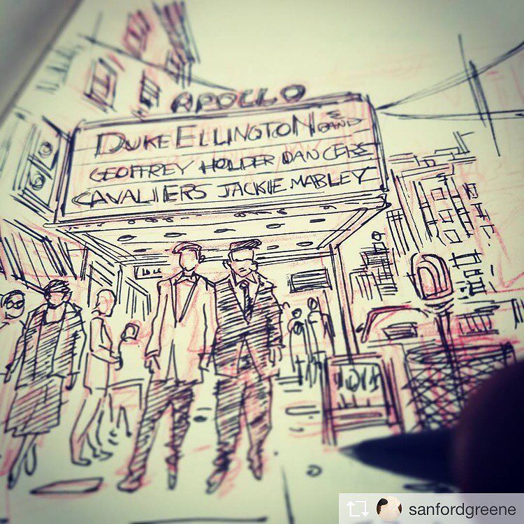 theblerdgurl:  Artist Sandford Greene @sanfordgreene puttin in work. 😊#art #sketch