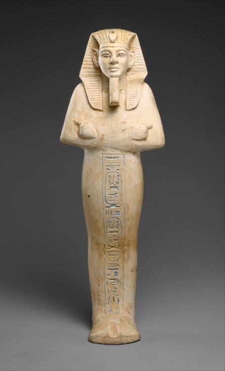 Limestone ushabti of the 19th Dynasty pharaoh Merneptah (r. 1213-1203 BCE).  Thought to have come fr