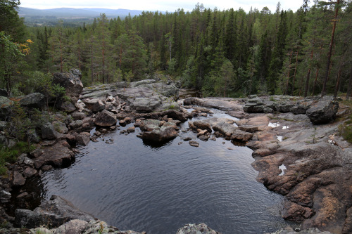 Rändåfallet in Härjedalen, Sweden. September, 2019.