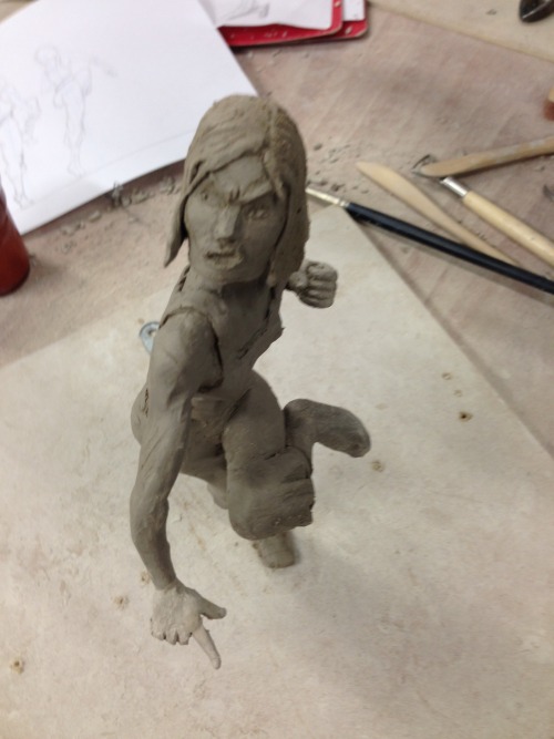 Some clay modelling I did in class as well. Modelling is sooo nice. I love it.There are many mistake