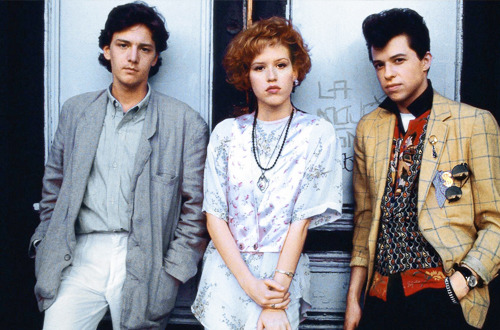  Molly Ringwald, Jon Cryer and Andrew McCarthy in Pretty in Pink, 1986.   