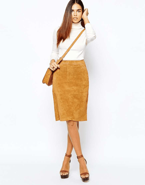 hipster-miniskirts:Warehouse Real Leather Suede Mini SkirtYou’ll love these Skirts. Promise!