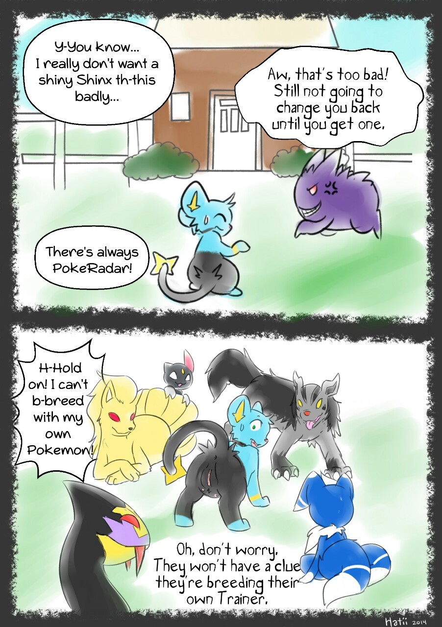 lucariofan97:  Trainer turned into Pokemon by request 
