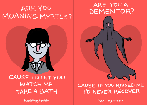 drarryking:parseltonquinq:benkling:Rejected Harry Potter Valentines — YEAR 2(Last year’s are HERE an