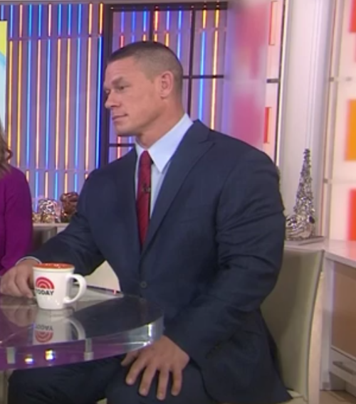 etheeeereal:  deanambroseisadorkchop:  mannixxbella:  Let us all admire John Cena’s face while Donald Trump was talking today on the Today Show.  Cena is all of us  real nigga 