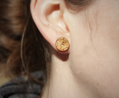 Our wooden planet stud earrings are now in individual packs on our Etsy shop!Etsy | Facebook 