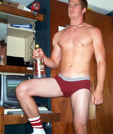 bccoastsurfer: party boy in red fruit of the loom briefs I had a pair like that