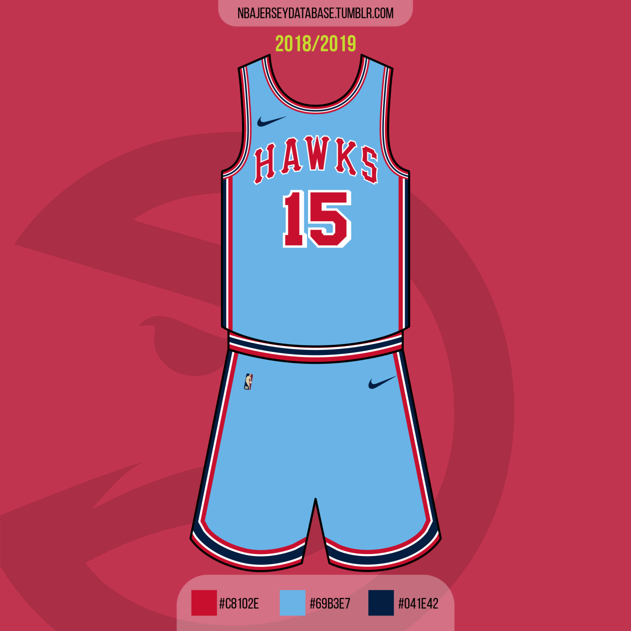 NBA Jersey Database, St. Louis Hawks 1965-1968 Record: 131-112 (54%)