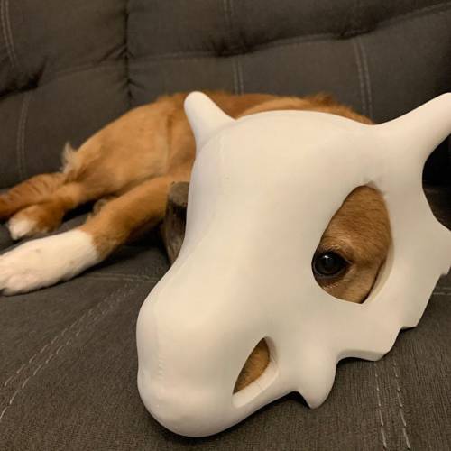 retrogamingblog2:Cubone Pet Masks made by McMaster3D