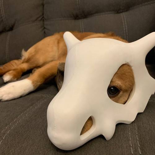 retrogamingblog2:Cubone Pet Masks made by mcmaster3d