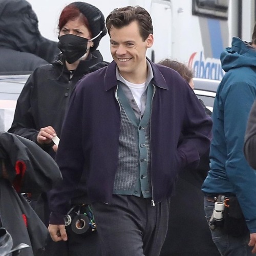 Harry on set My policeman May 14th 2021