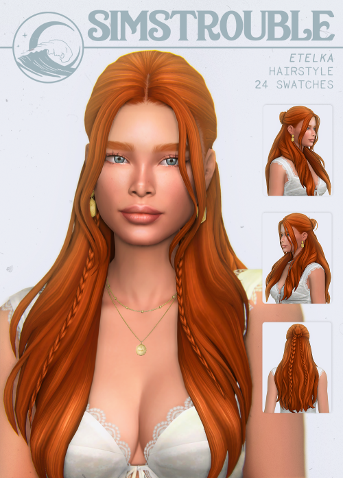 Etelka Hairstyle (6 Versions) By Simstrouble