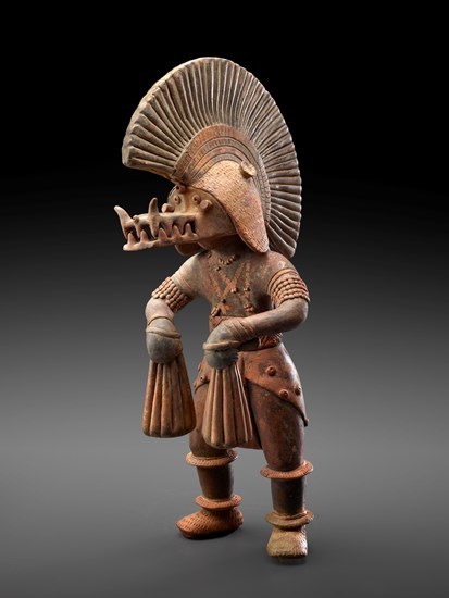 theancientwayoflife:  ~ Dancer with Crocodile Helmet. Datec 300 B.C.–A.D. 300 