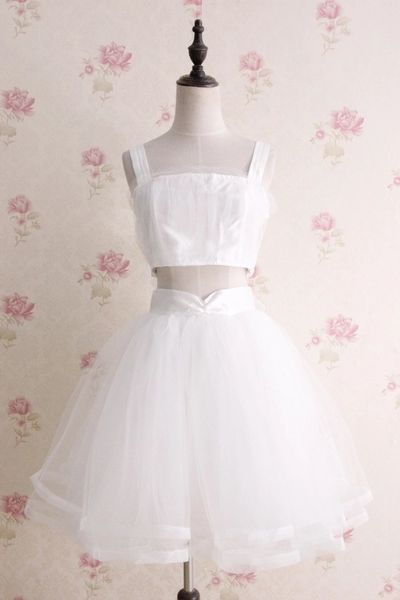 nymphetfashion:    Tulle Overlay Tie-back Crop Top &amp; Tulle Skirt Set