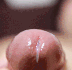 Another closeup of an ejaculating penis&hellip;that beautiful little hole is the exact spot where this man’s seed leaves his body&hellip;to be seen or shared&hellip;.