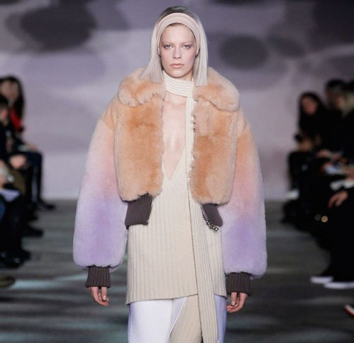 Marc Jacobs Fall 2014 Runway Mauve Degrade Ombre Fox Fur Cropped Bomber JacketGet it here: https://r