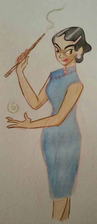 Day 5 Socialite Witch inspired by 1920 Shanghai ladies, who alarm just super classy.