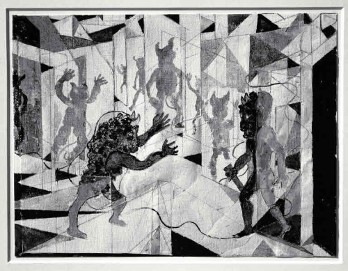 Friedrich Dürrenmatt, Illustration zur Ballade Minotaurus VII, 1984, from ‘Minotaurus’, with Illustr