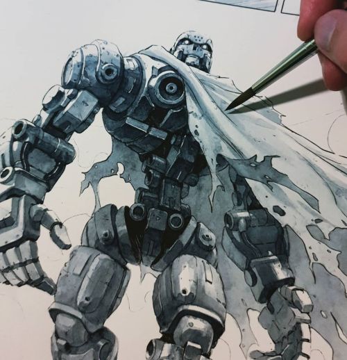 Apollo again! Astrobots chapter 2-#watercolor #comicbook #robot #astrobots #illustration #comic #mec