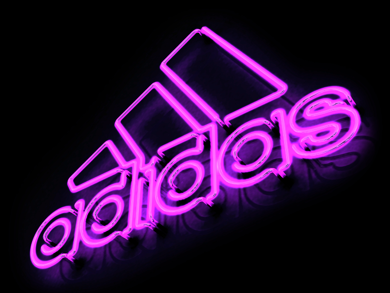 purple adidas logo