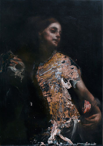 asylum-art-2:  Nicola Samorì Nicola Samorì’s dark, Baroque-inspired oil paintings are skillful repro