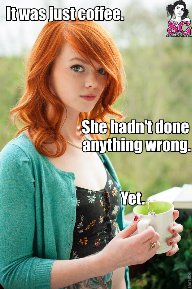 cheatingcaptions:  This girl (Lass, I think, from Suicide Girls) is just extraordinarily