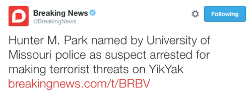 micdotcom:  #PrayForMizzou starts trending after Yik Yak threatsAmid recent racial protests and tension at Missouri, security notices were sent to dorm buildings after a series of suspicious threats were posted online to Yik-Yak. Another threatening phone